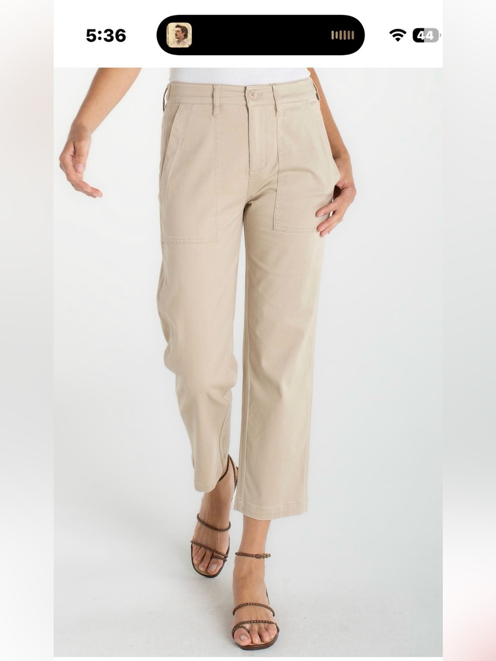 Liverpool Los Angeles Crop Straight Leg Utility Pants